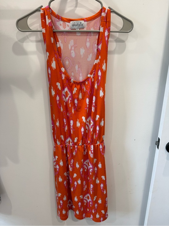 Mud Pie Dresses & Skirts - Mud Pie Orange Printed Sleeveless Dress size s